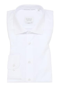Thumbnail for ETERNA Slim Fit Hemd Langarm 67cm | Cover Shirt | Reine Baumwolle | Hai Kragen ausgeputzt| bügelfrei| Uni Dunkelblau im Sale