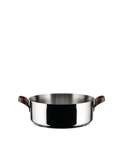 Alessi edo PU102/24 Schmortopf mit Zwei Griffen aus Edelstahl, Griffe aus Edelstahl mit PVD-Beschichtung, Braun im Sale