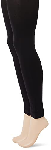 Thumbnail for Nur Die 2er Pack Leggings 80 DEN Strumpfhose ohne Fuß Blickdicht warm extra breiter Komfortbund Damen, schwarz, im Sale