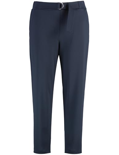 Samoon Damen Jogpants mit Stretchkomfort unifarben 7/8 Länge Navy 44 im Sale