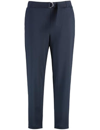 Thumbnail for Samoon Damen Jogpants mit Stretchkomfort unifarben 7/8 Länge Navy 44 im Sale