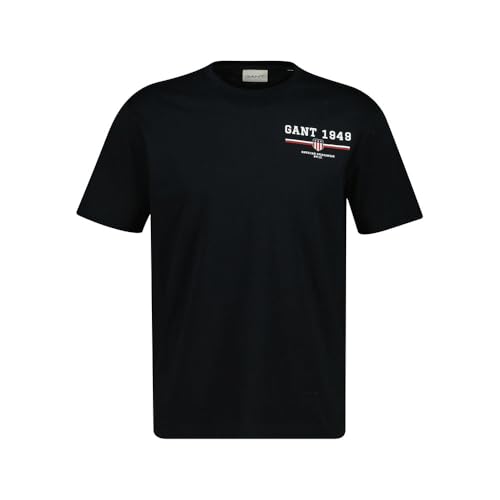 GANT Herren Printed Graphic T-Shirt, Schwarz, 3XL EU im Sale