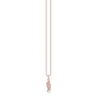 Thumbnail for Thomas Sabo Damen Kette Phönix-Flügel mit rosa Steinen roségold, aus 925er Sterlingsilber mit 750er Roségold-Vergoldung, Länge 45cm, KE2168-323-9-L45V im Sale