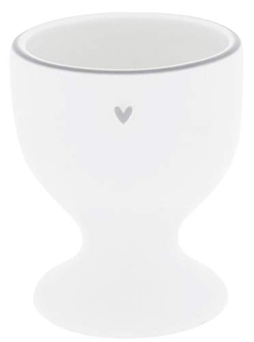 Bastion Collections Eierbecher little Heart Keramik weiß grau D5x6cm im Sale