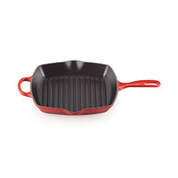 Thumbnail for Le Creuset Signature Cast Iron Grill Pan, Square, 26 cm, Suitable for all hob types including induction, 2.86 kg, Cherry Red, 20183260600422 on Sale