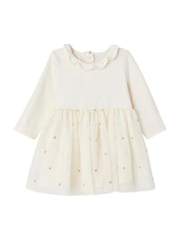 Thumbnail for Vertbaudet Mädchen Baby Kleid mit Materialeffekt wollweiß 80 im Sale