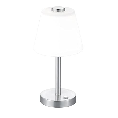 Trio Leuchten 525490107 Emerald, Tischleuchte, 4 Watt, Integriert, Nickel matt, 15 x 15 x 29 cm im Sale