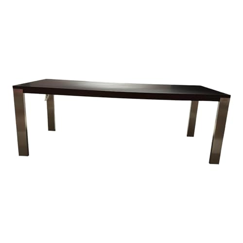 Bert Plantagie Esstisch Bridge Tischplatte Hpl Duropal Open Ovid Muskat RVS 37011 Schwarz Braun... im Sale