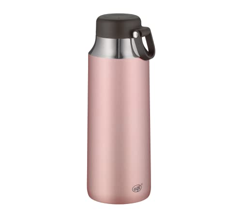 alfi CITY TEA BOTTLE 900ml, rose, stainless steel thermos flask with carrying strap, robust, leak-proof thermos flask, tea bottle, large opening, keeps hot for 12 hours, absolutely leak-proof, dishwasher-safe on sale