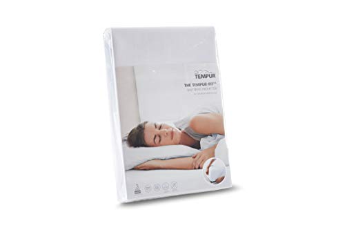 TEMPUR Fitted Double Mattress Protector, Breathable, Dust Mite and Water Repellent, Fits Double Sizes up to 135 x 200 cm on Sale