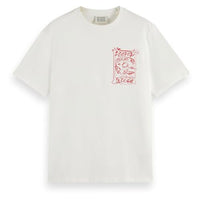 Thumbnail for Scotch & Soda Herren Regular Fit Front Chest Artwork T-Shirt, Swan 6870,  EU im Sale