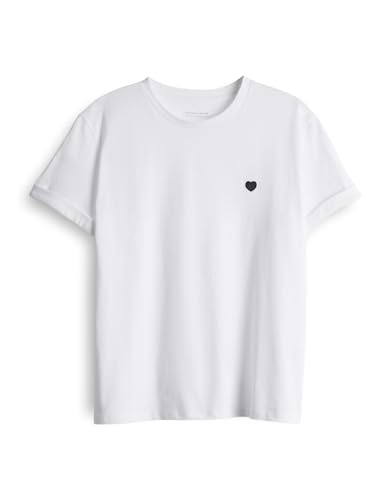 OPUS Damen Kurzarmshirt | T-Shirt SERZ Regular aus Organic Cotton White, 42 im Sale