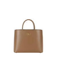 Thumbnail for Elisabetta Franchi Tasche BS08A41E2 Shopper Mediatortora Plakette Emaille, Taupe, 30x24x11cm im Sale