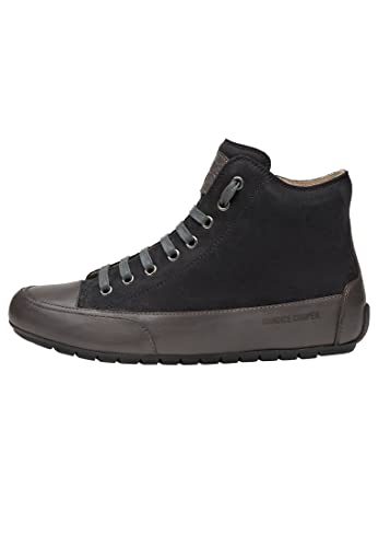Candice Cooper ankle-high sneakers in nappa leather and nubuck, anthracite-blue 41 on sale