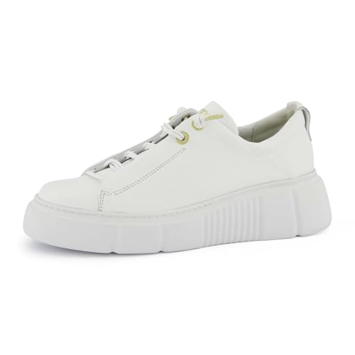 Paul Green Damen, Frauen Low-Top Sneaker,Freizeitschuhe,Turnschuhe,Laufschuhe,schnürschuhe,schnürer,Plateausohle,Weiß (JA),39 im Sale