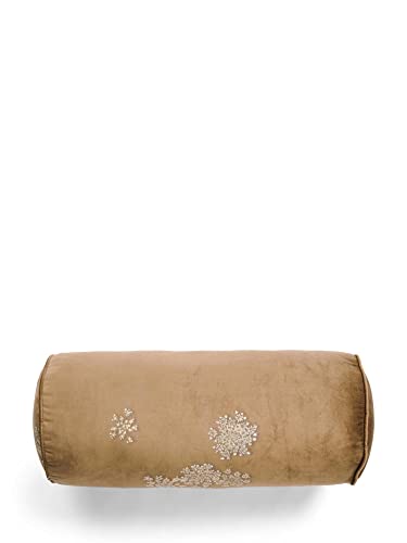 ESSENZA Nackenrolle Lauren Cinnamon,22x50 cm, 100% Polyester Samt, Blumen im Sale