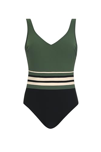 Sunflair swimsuit adjustable straps deep back one-piece with soft cups V-neck on sale