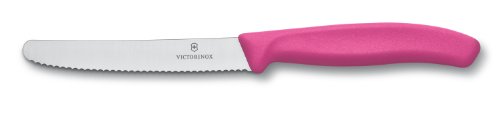 Victorinox Swiss Classic Utility Knife with Round Tip, Pink Handle on Sale