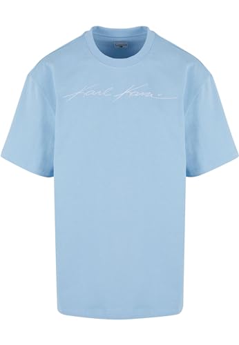 Karl Kani Herren KM241-059-4 Autograph Heavy Jersey Boxy Tee Light Blue im Sale