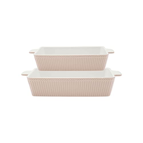 GreenGate [W] Dishes Alice Rectangular Creamy Fudge Set of 2 on sale