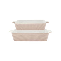 Thumbnail for GreenGate [W] Dishes Alice Rectangular Creamy Fudge Set of 2 on sale