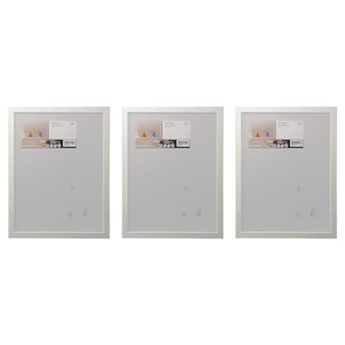 Ikea FISKBO frame, plastic &amp; fiberboard, 30x40 cm, white, set of 3 on sale