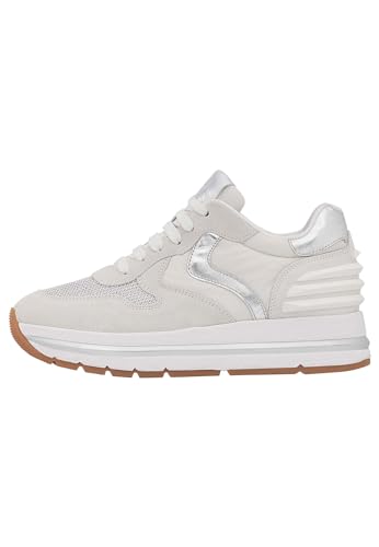 VOILE BLANCHE Maran Power-Sneakers aus Veloursleder und technischem Gewebe-Weiß, Weiß-Platin 36 im Sale