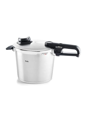 Fissler Vitavit Premium / Schnellkochtopf (6 L, Ø 22 cm) Edelstahl-Dampfkochtopf,4-Garstufen, inkl. Einsatz - Induktion, Silber im Sale