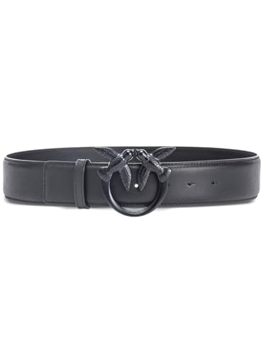 Pinko Damen Love Berry H4 Belt VIT.Seide Gürtel, Z99b_Schwarz Limousine Block Color, im Sale