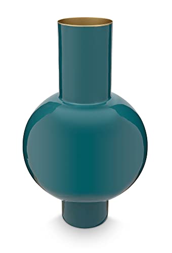 Pip Studio Vase Metal medium dunkelgrün 24 x cm im Sale