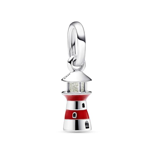 PANDORA Fluoreszierender Leuchtturm Charm-Anhänger aus Sterlingsilber, Kompatibel Moments, Moments Kollektion, 792714C01 im Sale