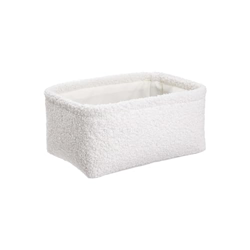 BUTLERS Storage Basket L24 x W17 x H11cm -Toddy- Basket White | Bathroom storage | Decoration &amp; organizer for the living room, children's room | Container for the office, kitchen, shelf on sale