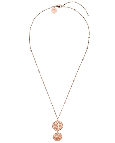 Purelei Malihini Coin Kette Damen (Roségold) – Halskette Damen aus langlebigem Edelstahl – Wasserfeste Kette mit Anhänger – 40-45 cm Länge verstellbar – Halskette für deinen individuellen Look im Sale