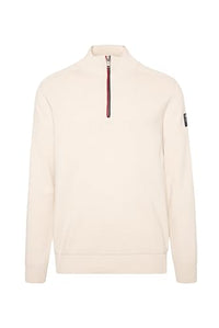 Thumbnail for Camp David Herren Troyer-Pullover mit Zipper-Detail Ecru 4 im Sale