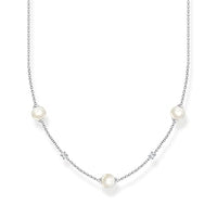 Thumbnail for THOMAS SABO Damen Kette Perlen mit weißen Steinen 925 Sterlingsilber KE2120-167-14-L45V im Sale