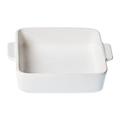 Invero Bräter mit Griffen, quadratisch, modern, 18 x 15 x 4,5 cm, Weiß, 4 Stück im Sale