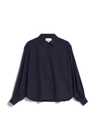 Thumbnail for ARMEDANGELS Women's Loose Fit Blouse made of Organic Cotton JOELENAA Brushed Loose Fit Night Sky on Sale