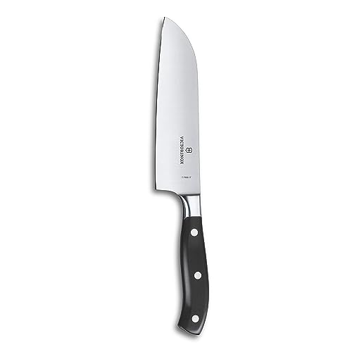 Victorinox Grand Maître, professional Santoku knife, extra sharp blade, straight edge, 17 cm, plastic handle, stainless steel, black on sale