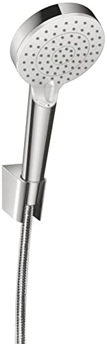 Thumbnail for hansgrohe Crometta Duschkopfhalterset, mit Duschschlauch, 1,60 m, 2 Strahlarten, wassersparend, Weiß/Chrom im Sale