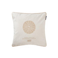 Thumbnail for LEXINGTON Sea Embroidered Recycled Cotton Pillow Cover, White/Lt Beige, 50x50 on sale