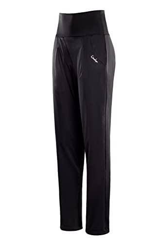 WINSHAPE Women's Functional Light High Waist Baggy Pants HP103 with Core Waistband, Street Style Casual Pants, Black, S EU on Sale