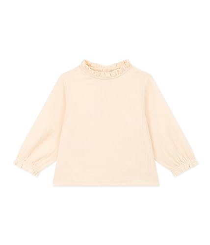 Petit Bateau Baby Girls' Long-Sleeved Blouse, White Avalanche, 12 Months on Sale