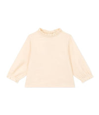 Thumbnail for Petit Bateau Baby Girls' Long-Sleeved Blouse, White Avalanche, 12 Months on Sale