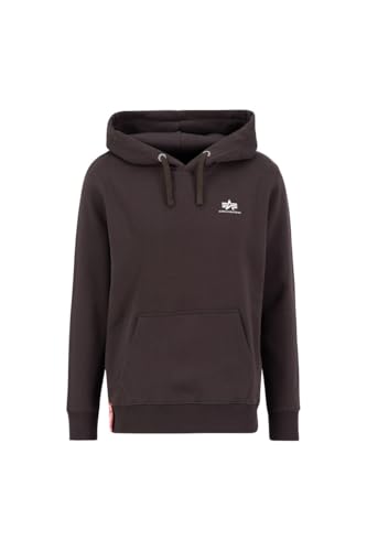 Alpha Industries Basic Hoody Small Logo Kapuzensweat für Herren Dark Magenta im Sale
