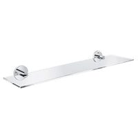 Thumbnail for GROHE Essentials - Glasablage (Material: Glas / Metall, 530 mm (Bohrabstand 380 mm), verdeckte Befestigung), chrom, 40799001 im Sale