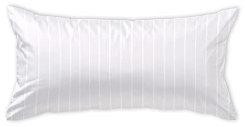 Curt Bauer Mako-Brokat-Damast Kissenbezug einzeln Dessin 9035 Belluno Farbe weiß-0000 im Sale