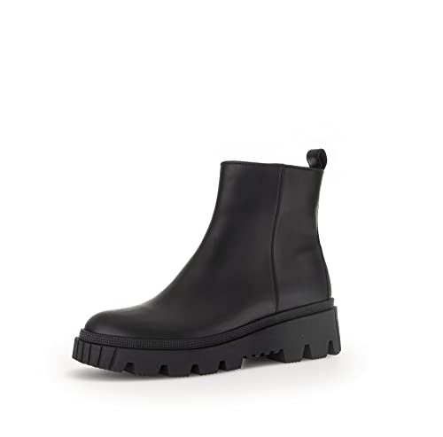 Gabor Damen Biker Boots, Frauen Stiefeletten,Wechselfußbett,Best Fitting,Winterstiefeletten,Winterschuhe,warm,schwarz (schwarz),39 im Sale