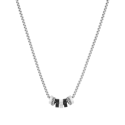 s.Oliver Kette mit Anhänger Edelstahl Herren Halsschmuck, 50+5 cm, Bicolor, Kommt in Schmuck Geschenk Box, 2034944 im Sale