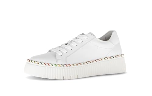 Gabor Damen Low-Top Sneaker, Frauen Halbschuhe,Best Fitting,Sportschuhe,Freizeitschuhe,Turnschuhe,Laufschuhe,Weiss (Multic.),41 im Sale