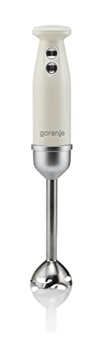 Gorenje HBX 603 RL Stabmixer mit 2 Geschwindigkeitsstufen/600 W / Effiziente Edelstahlklinge/ Hochleistungsmotor/ Abnehmbarer Mixaufsatz/ Messbecher mit Skala /0,8 l Volumen/36,5 cm/1,1m Kabel im Sale